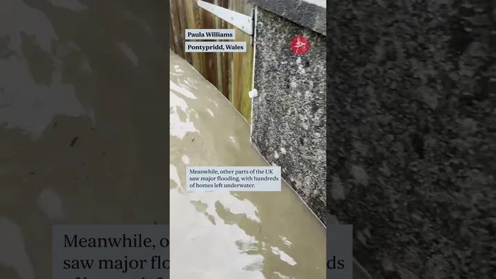 Video still: Storm Bert coverage including the Bethnal Green Road scaffold collapse